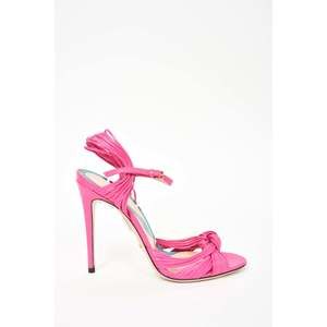 Gucci Pink Strappy Leather Heel Sandals Size 36.5
